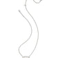 Elisa Statement Short Pendant Necklace Silver Iridescent Drusy - Southern Belle Boutique