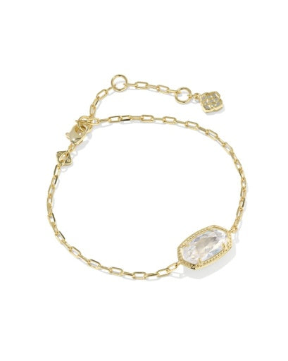 Elaina Luxe Chain Bracelet - Gold White Cz - Southern Belle Boutique
