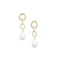 Allure Pearl Drop Earrings - Gold Pearl