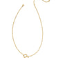 Pearl Letter B Short Pendant Necklace - Gold