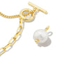 Leighton Pearl Chain Necklace Gold White Pearl - Southern Belle Boutique