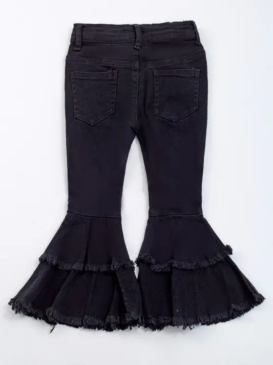 Black Denim Flare Jeans