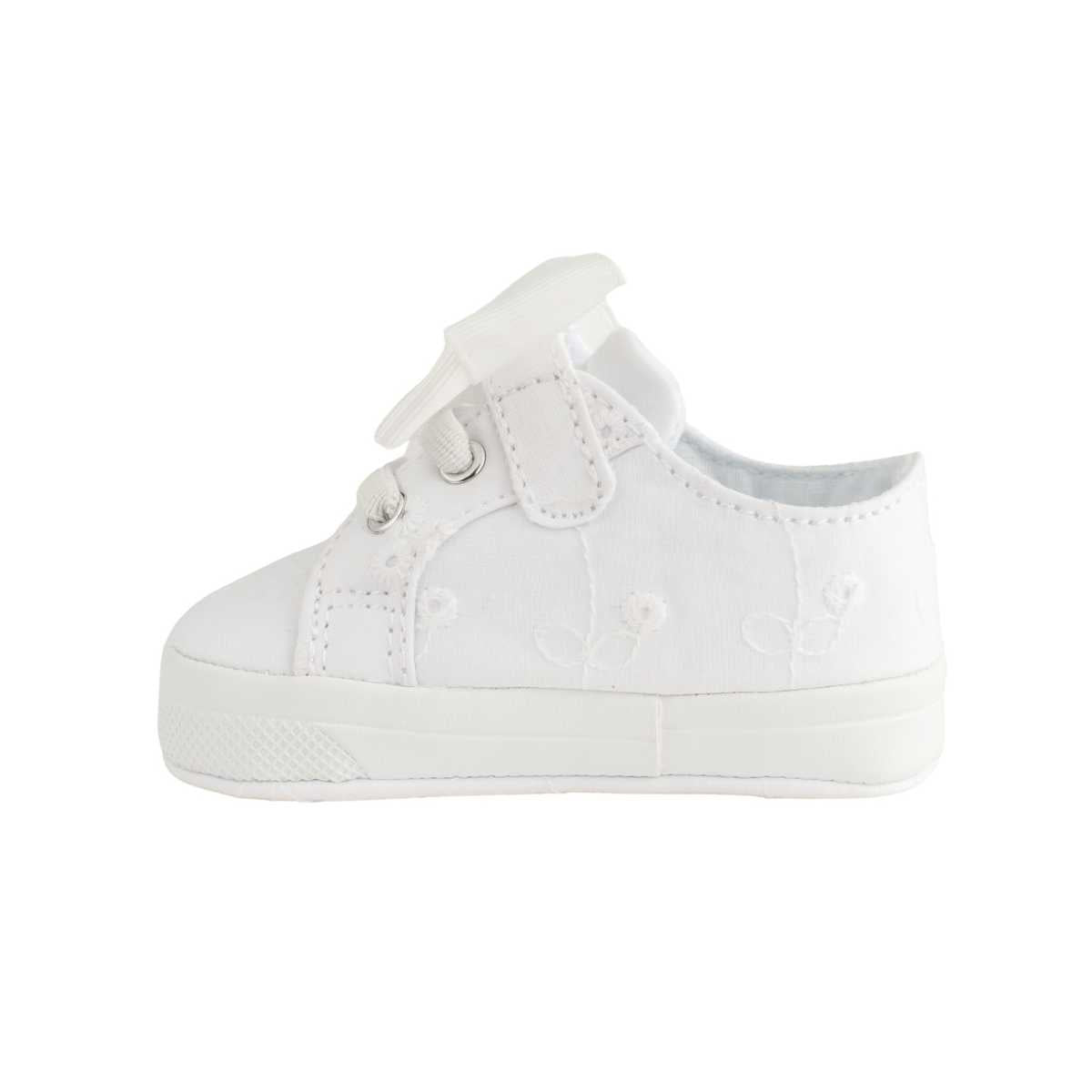 White Eyelet Sneaker w/Bow - Southern Belle Boutique