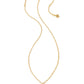 Crystal Letter N Short Pendant Necklace Gold White - Southern Belle Boutique