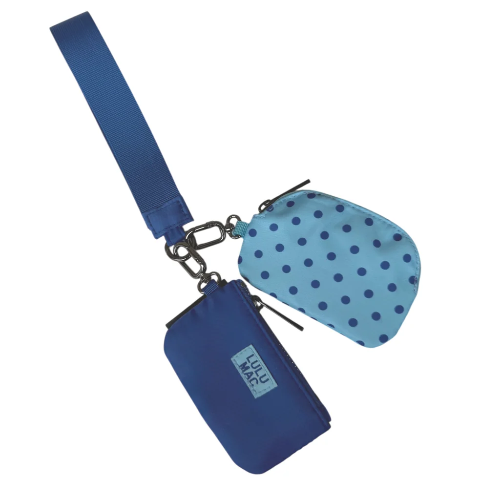 Lulu Mac Polka Dots Double Pouch Wristlets -