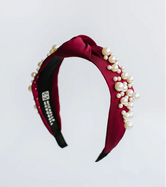 Samson Headband | Maroon + Gray - Southern Belle Boutique