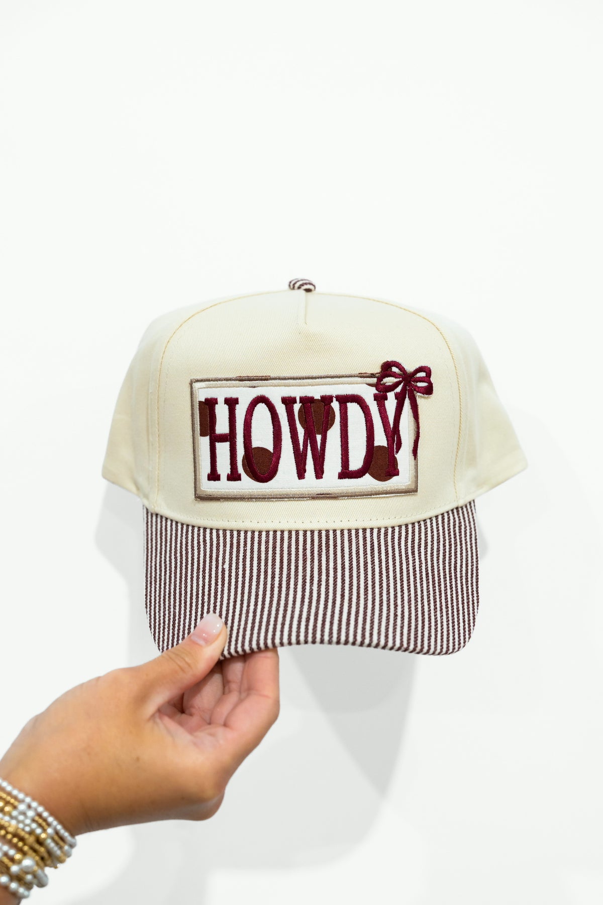 Howdy Bow Trucker Hat - Polka Dot