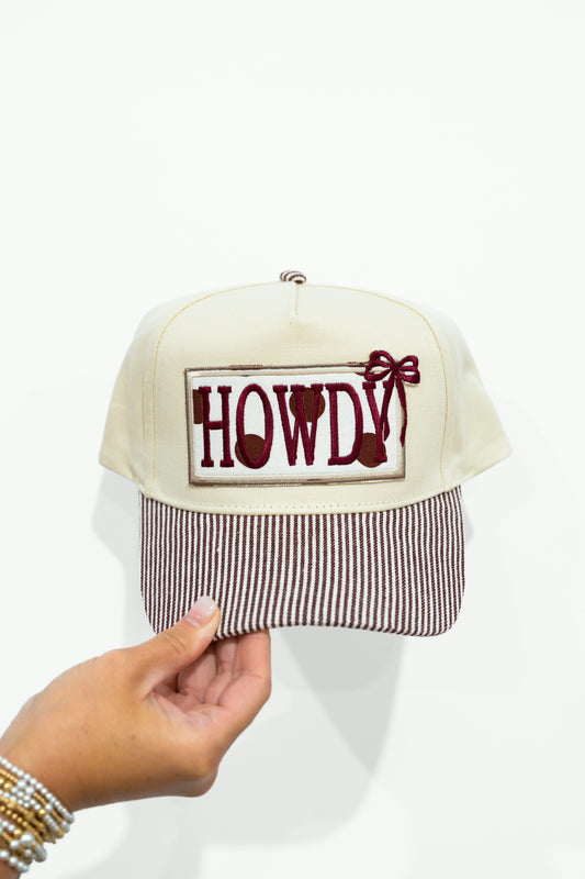 Howdy Bow Trucker Hat - Polka Dot - Southern Belle Boutique