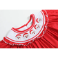 Red Santa Smocked Ruffle Bishop Dress