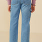 Girls Cargo Pocket Straight Leg Patch Pocket Jeans
