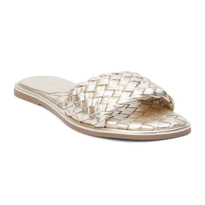 Shana Slide Sandal - Gold - Southern Belle Boutique