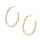 Bloom Hoop Earrings - Gold White