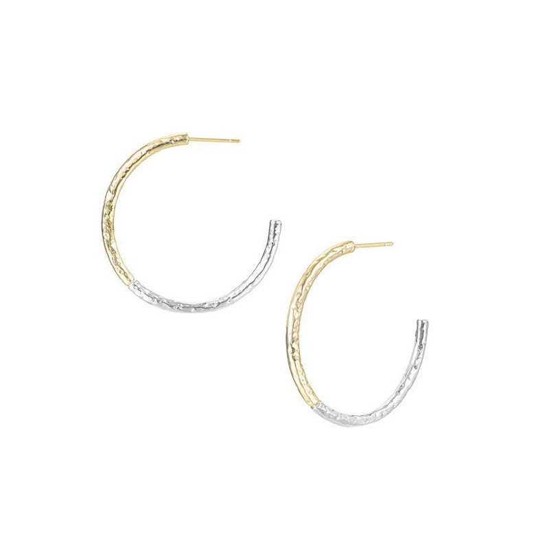 Horizon Hoop Earrings in Gold/Silver - Southern Belle Boutique