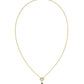 Mini Elisa Toggle Short Pendant Necklace Gold Green Tigers Eye