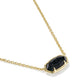 Elisa Boo Short Pendant Necklace - Gold Black Granite - Southern Belle Boutique