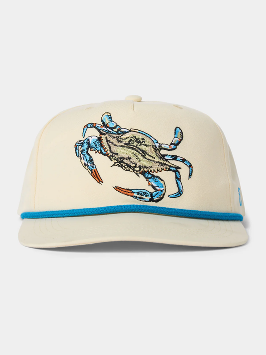 Blue Crab Hat - Ivory - Southern Belle Boutique