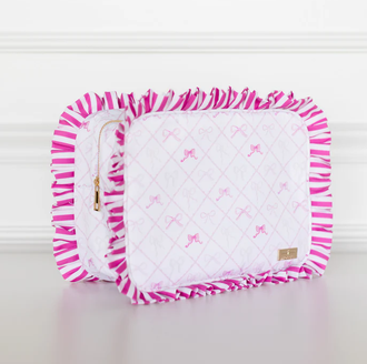 Goldie Girl Bows Ruffled Nylon XL Pouch