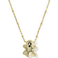 Ghost Short Pendant Necklace - Gold White Glow In The Dark Glass - Southern Belle Boutique
