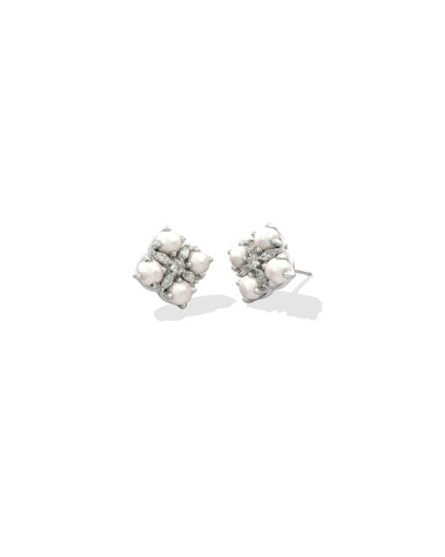 Dira Pearl Stud Earrings - Silver Freshwater Cultured Pearl - Southern Belle Boutique