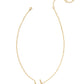 Pearl Initial U Short Pendant Necklace - Gold - Southern Belle Boutique
