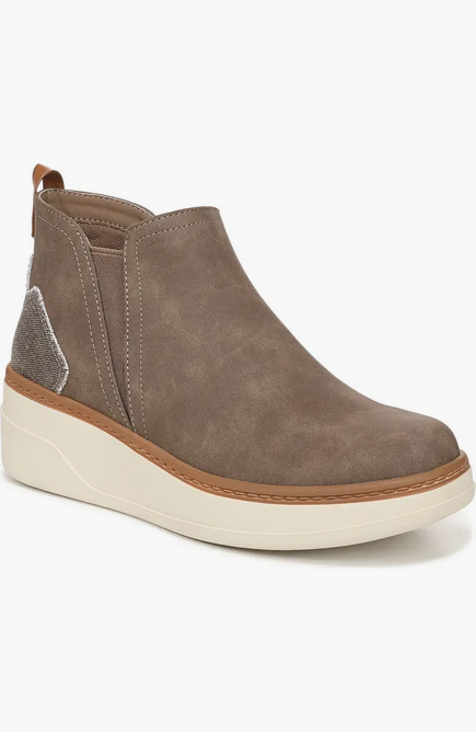 Charming Platform Wedge Suede Woodsmoke Boot - Southern Belle Boutique