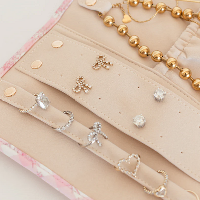 Ruffled Jewelry Fold - Nude Plaid - Southern Belle Boutique