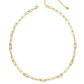 Bella Chain Necklace Gold White Cz