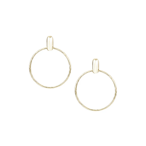 Horizon Circle Statement Earrings in Gold