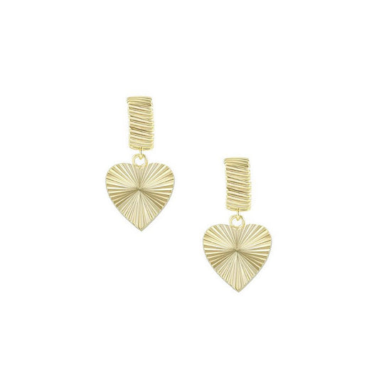Adorned Mini Heart Hoop Earrings - Southern Belle Boutique
