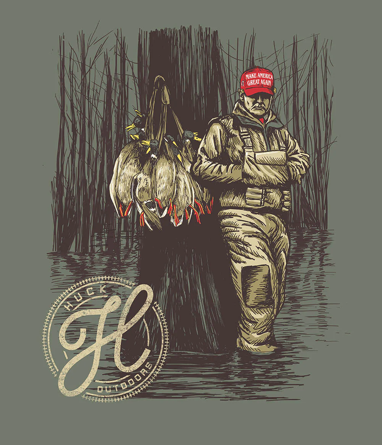 Trump Honeyhole Duck Woods Tee