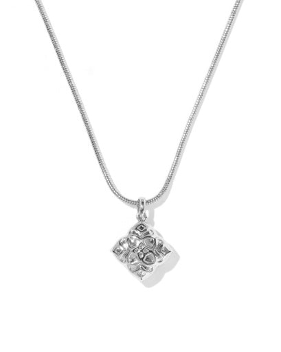 Dira Pearl Short Pendant Necklace - Silver Freshwater Cultured Pearl - Southern Belle Boutique