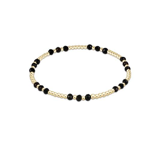 Gemstone Gold Joy Pattern 3MM Bead Bracelet - Faceted