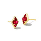 Kinsley Stud Earrings Gold Raspberry Illusion - Southern Belle Boutique