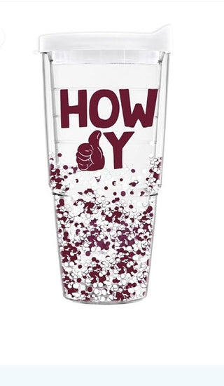 Howdy Acrylic Glitter Tumbler - Southern Belle Boutique