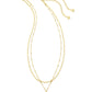 Alexandria Multi Strand Necklace Gold Iridescent Clear Rock Crystal - Southern Belle Boutique