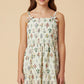 Beige Wallpaper Block Print Detail Poplin Dress