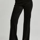 Fallon Flare Leg Suede Pant - Black - Southern Belle Boutique