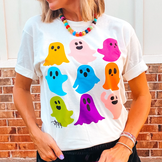 Colorful Ghost Tee - Southern Belle Boutique
