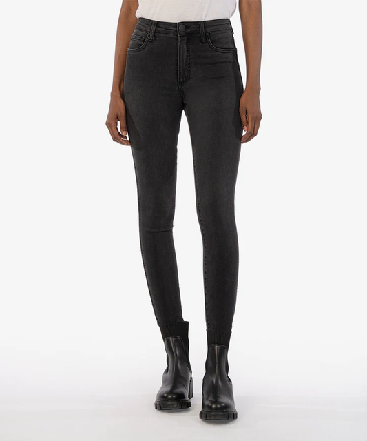 Donna High Rise Ankle Skinny - Complextion Black - Southern Belle Boutique