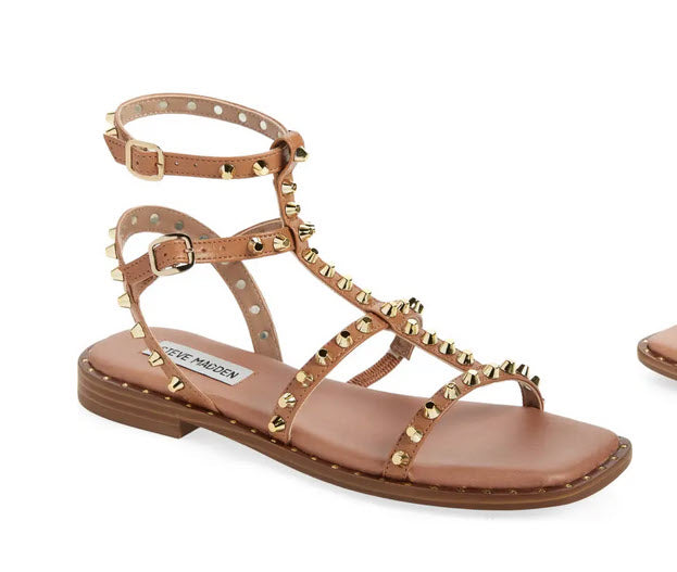 Sunnie Studded Gladiator Sandal - Tan - Southern Belle Boutique