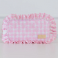 Ruffled Nylon Pouch Medium - Pink Floral