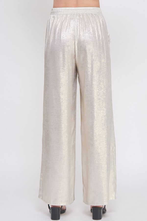 Silver Satin Pants