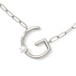 Pearl Letter G Short Pendant Necklace - Silver