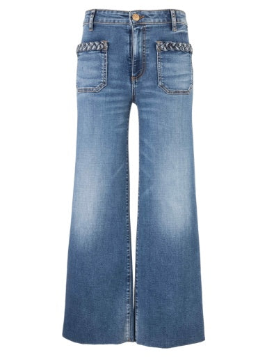 Meg High Rise Wide Leg Braided Patch Pocket - Fame - Southern Belle Boutique