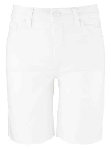 Hailey High Rise Long Bermuda - Optic White - Southern Belle Boutique