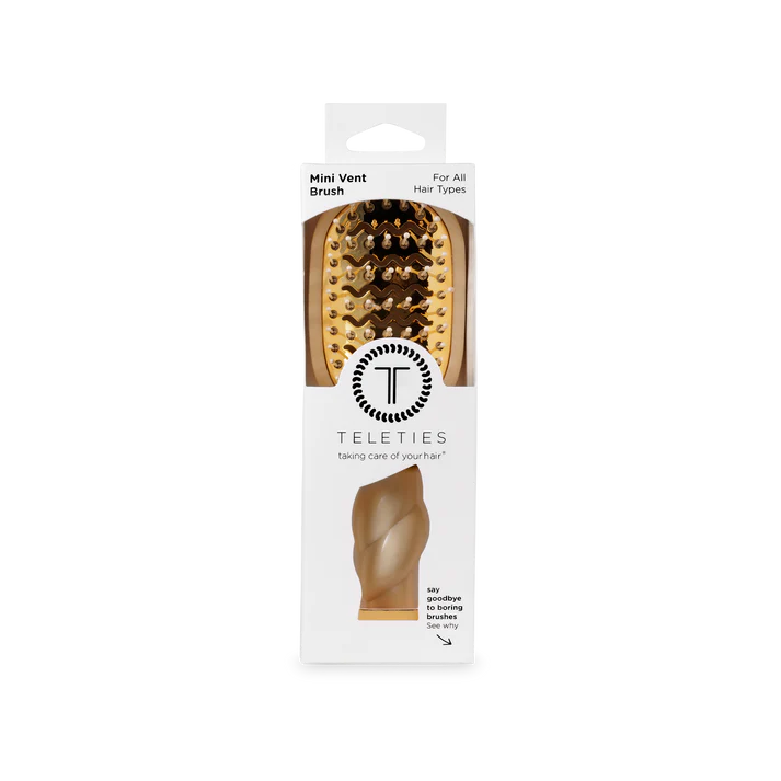 Mini Vented Hair Brush - Tan - Southern Belle Boutique