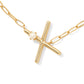 Pearl Initial X Short Pendant Necklace - Gold - Southern Belle Boutique
