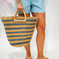 Blue Straw Beach Bag - Southern Belle Boutique
