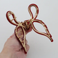 Sabrina Holiday Large Ribbon Metal Bow Claw Clip