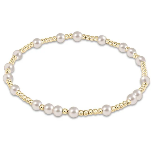 Hope Unwritten 4MM Bead Bracelet - Pearl (EXTENDS) - Southern Belle Boutique